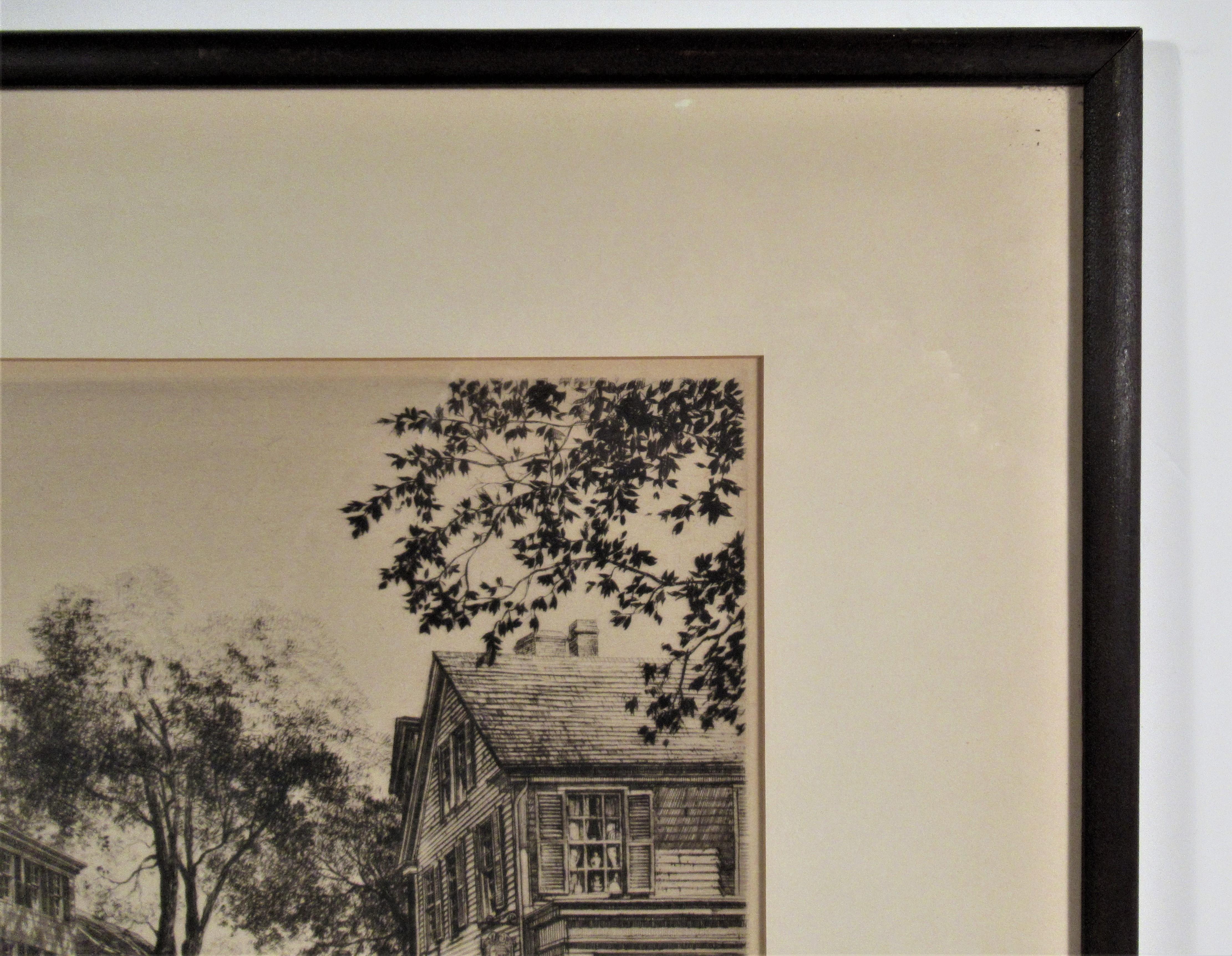 Street Scene - Realist Print by Samuel Chamberlain