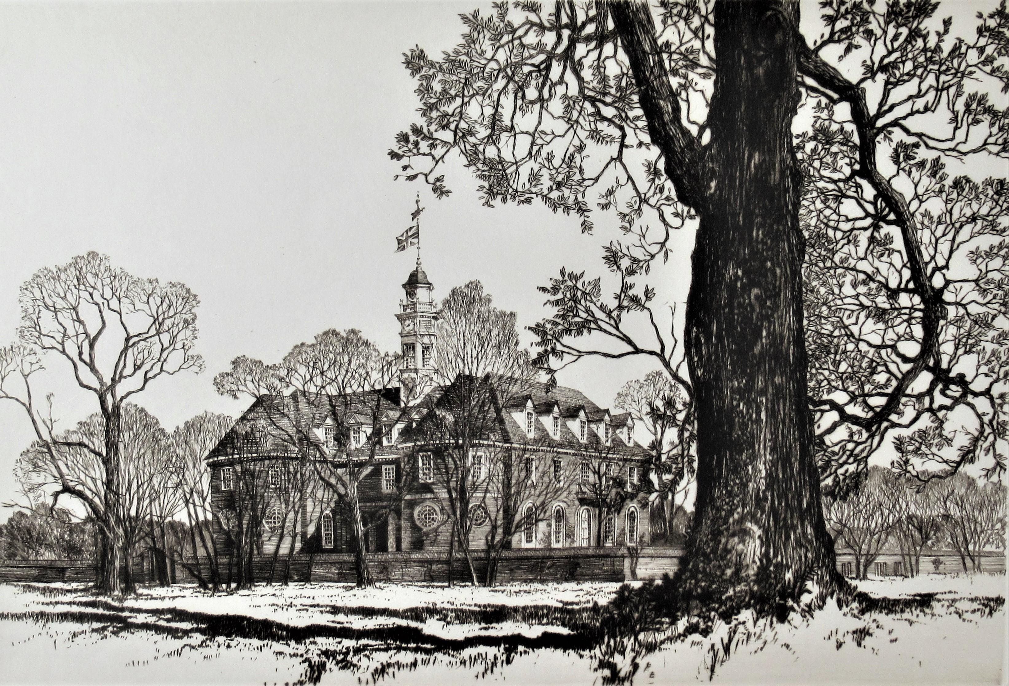 The Capitol, The Williamsburg Series - Print by Samuel Chamberlain
