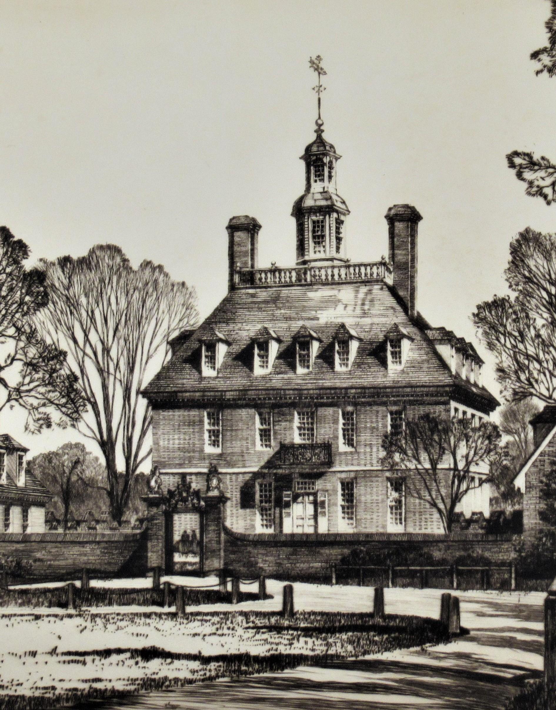 The Governor Palace, Williamsburg Serie - Print by Samuel Chamberlain