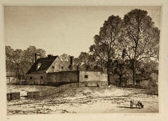 Vintage Samuel Chamberlain, The Public Gaol, Williamsburg (Virginia)