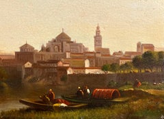 Fishing Along the Meder River at the edge of Vic, Spain