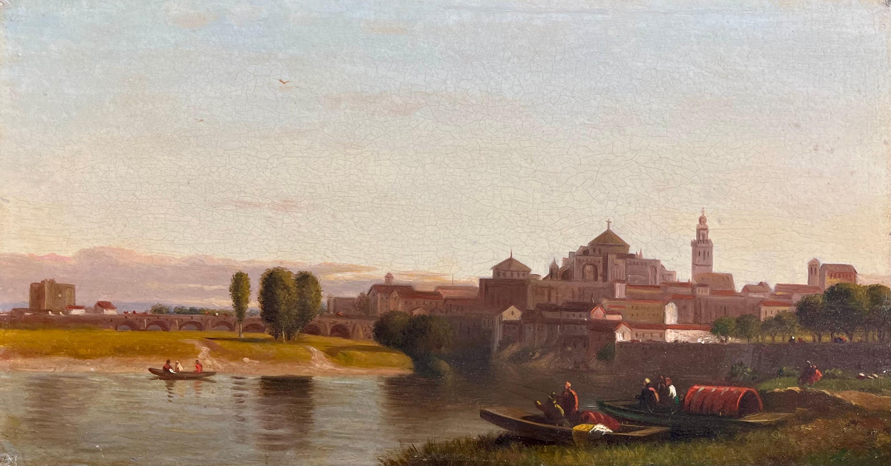 Pescando a lo largo del río Meder al borde de Vic, España