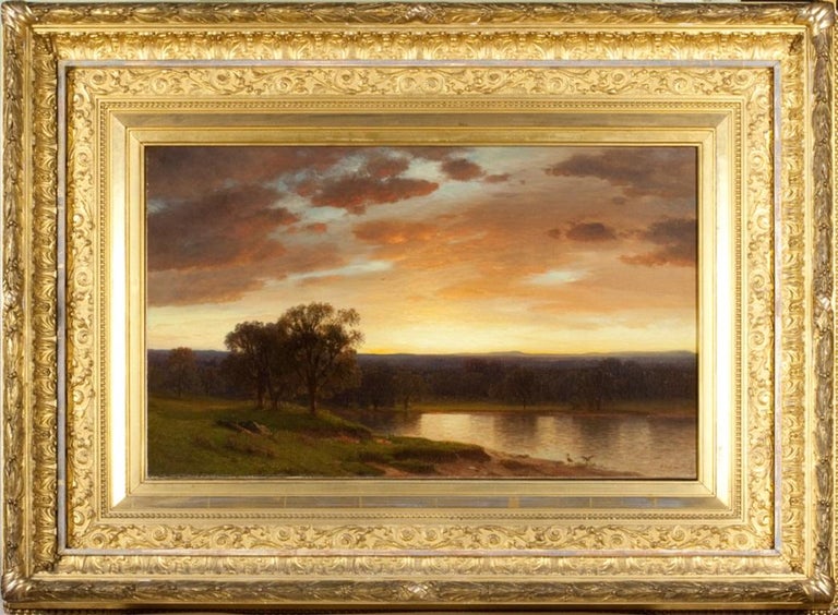 Twilight, Valley of the Genesee - Painting by Samuel Colman