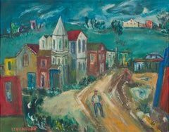 WPA Period American Modernist Realism Oil Painting