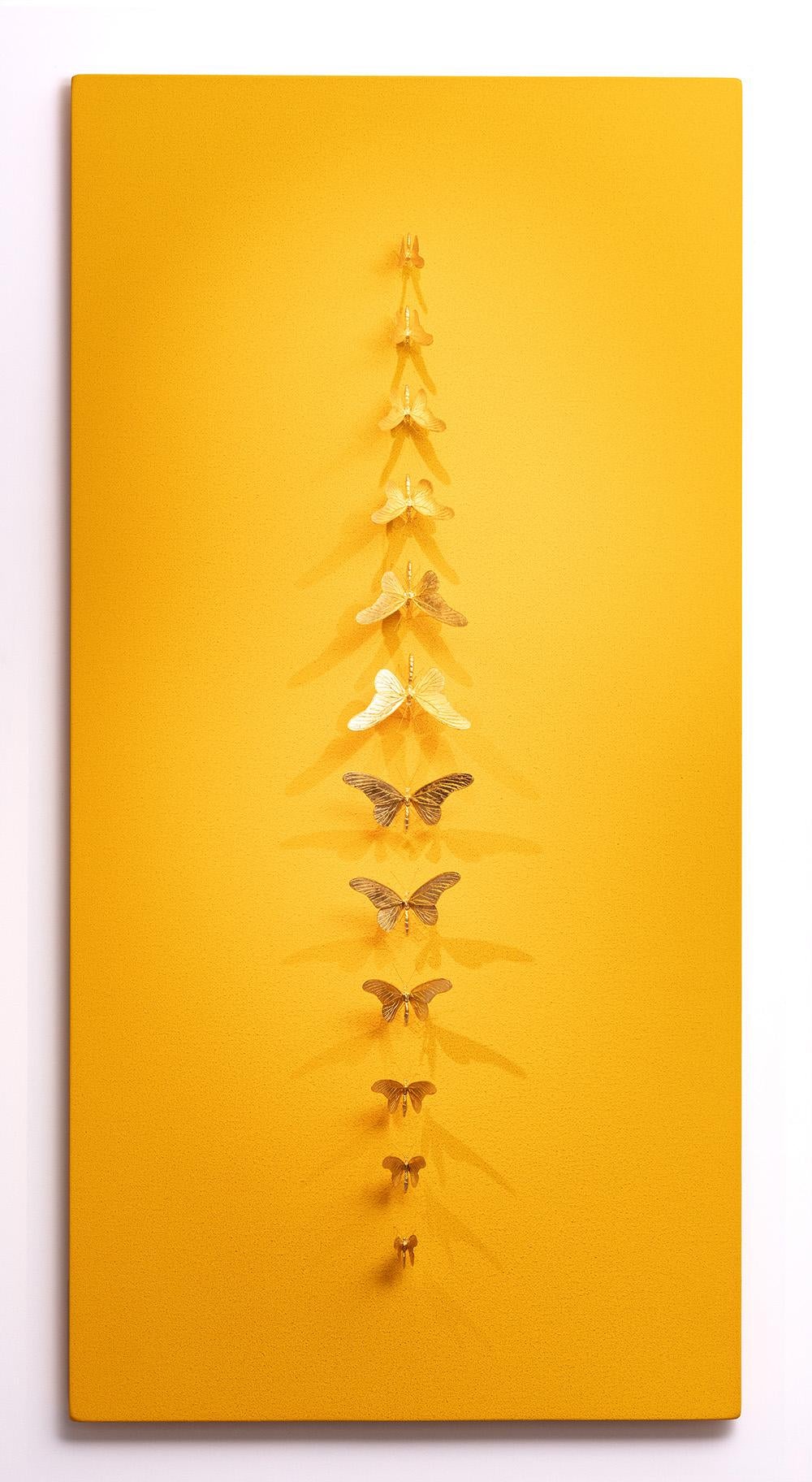 Samuel Dejong Figurative Painting -  Metamorphosis Redux - 21st Century, Contemporary Figurative, Golden Butterflies