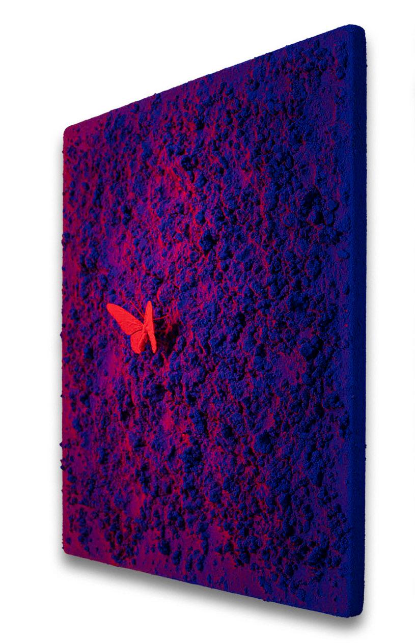 Vanish 01.05 Blue Red R - 21st Century, Contemporary, Figurative, Red Butterfly 1