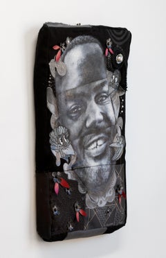 BLACK FACE - Painting of the Artist, His Father & Son Combined into 1 Portrait