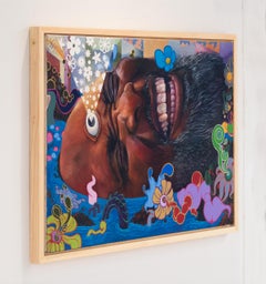 NO MAN, NO ISLAND - Portrait Painting of the Artist as an Island - Oil on Canvas