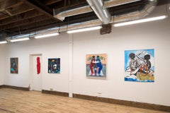 THOU ART LOVED...THOU ART LOVED - Mixed Media Painting of Mirrored Figure