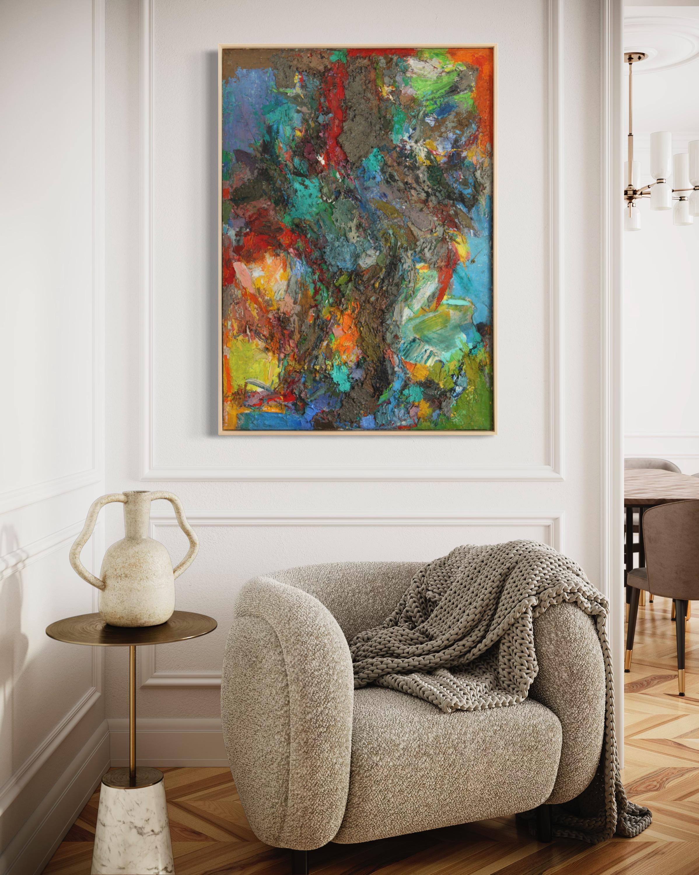 Senza titolo - Abstract Painting Grigio di Samuel Feinstein