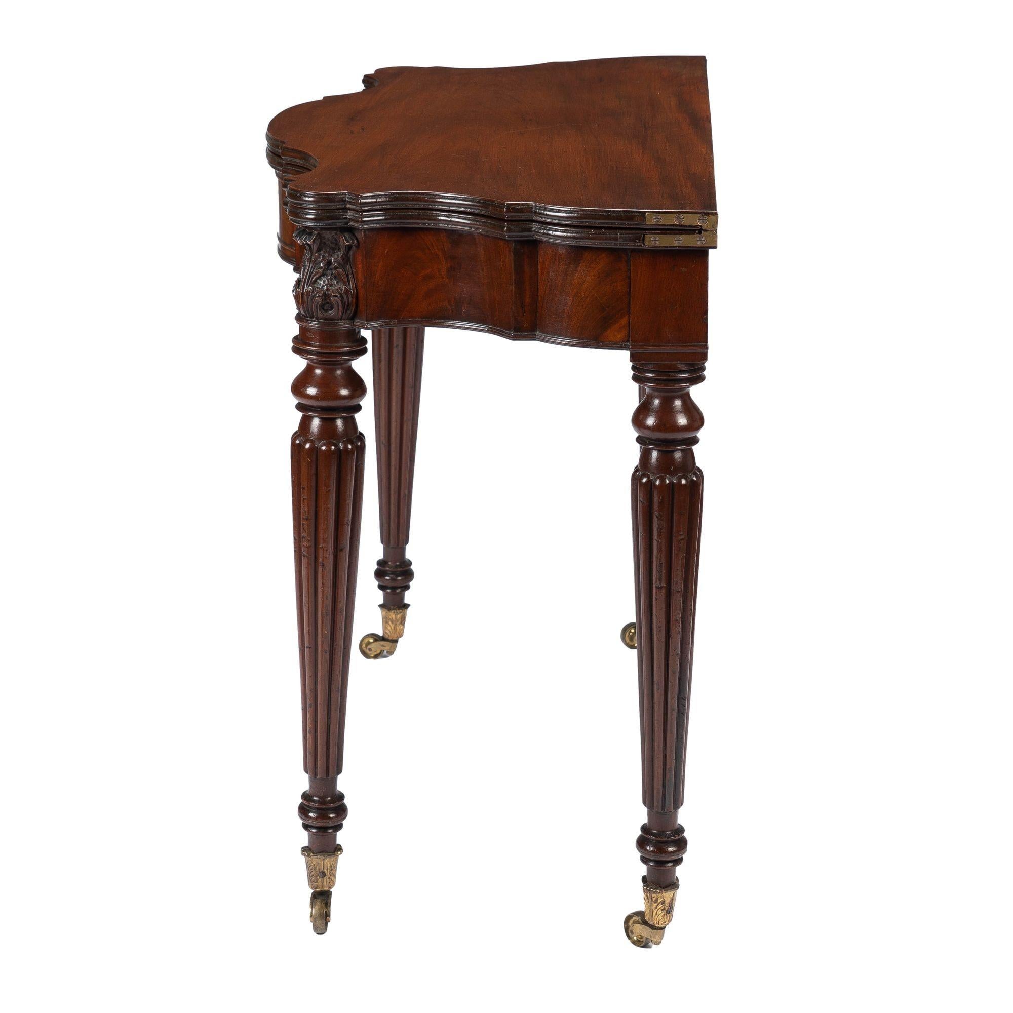 American Samuel Field Macintire Attributed Mahogany Flip Top Game Table, c. 1810-15 For Sale