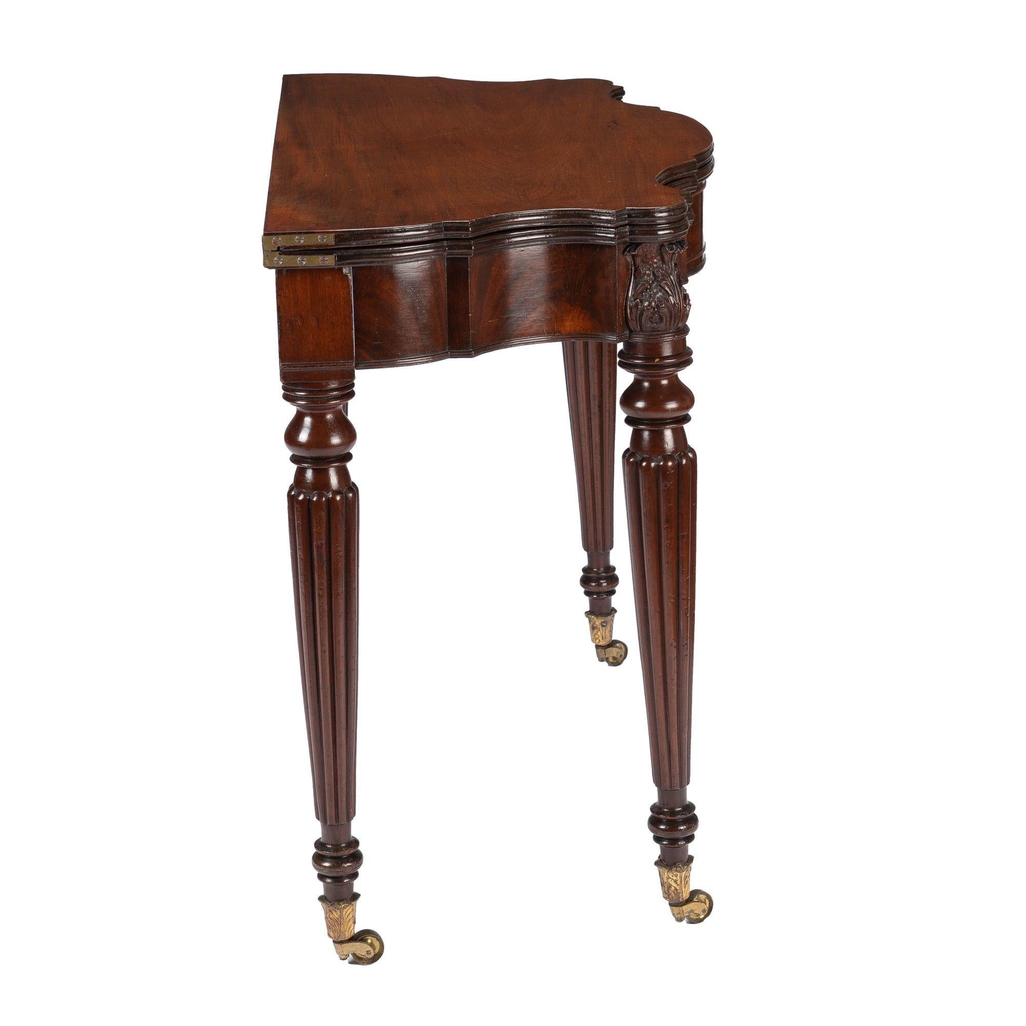Samuel Field Macintire Attributed Mahogany Flip Top Game Table, c. 1810-15 For Sale 1