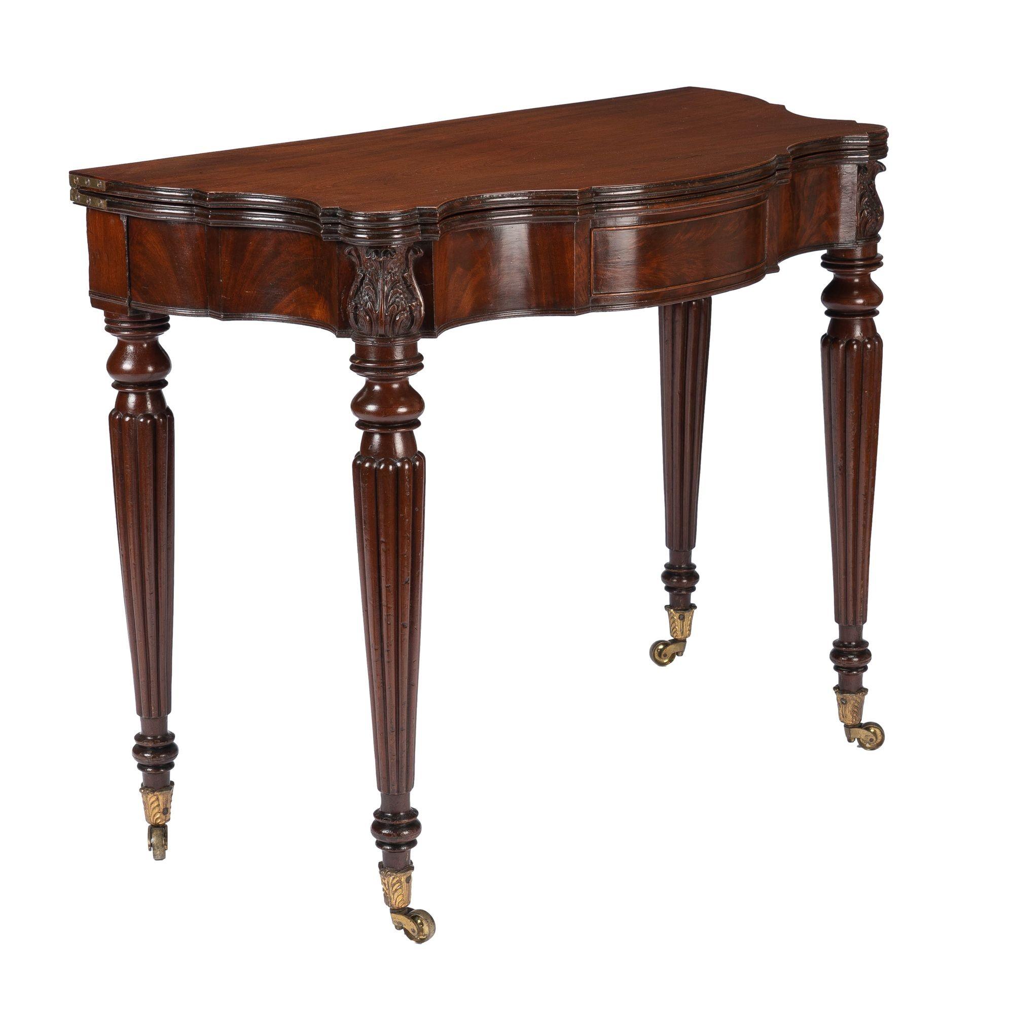Samuel Field Macintire Attributed Mahogany Flip Top Game Table, c. 1810-15 For Sale 2
