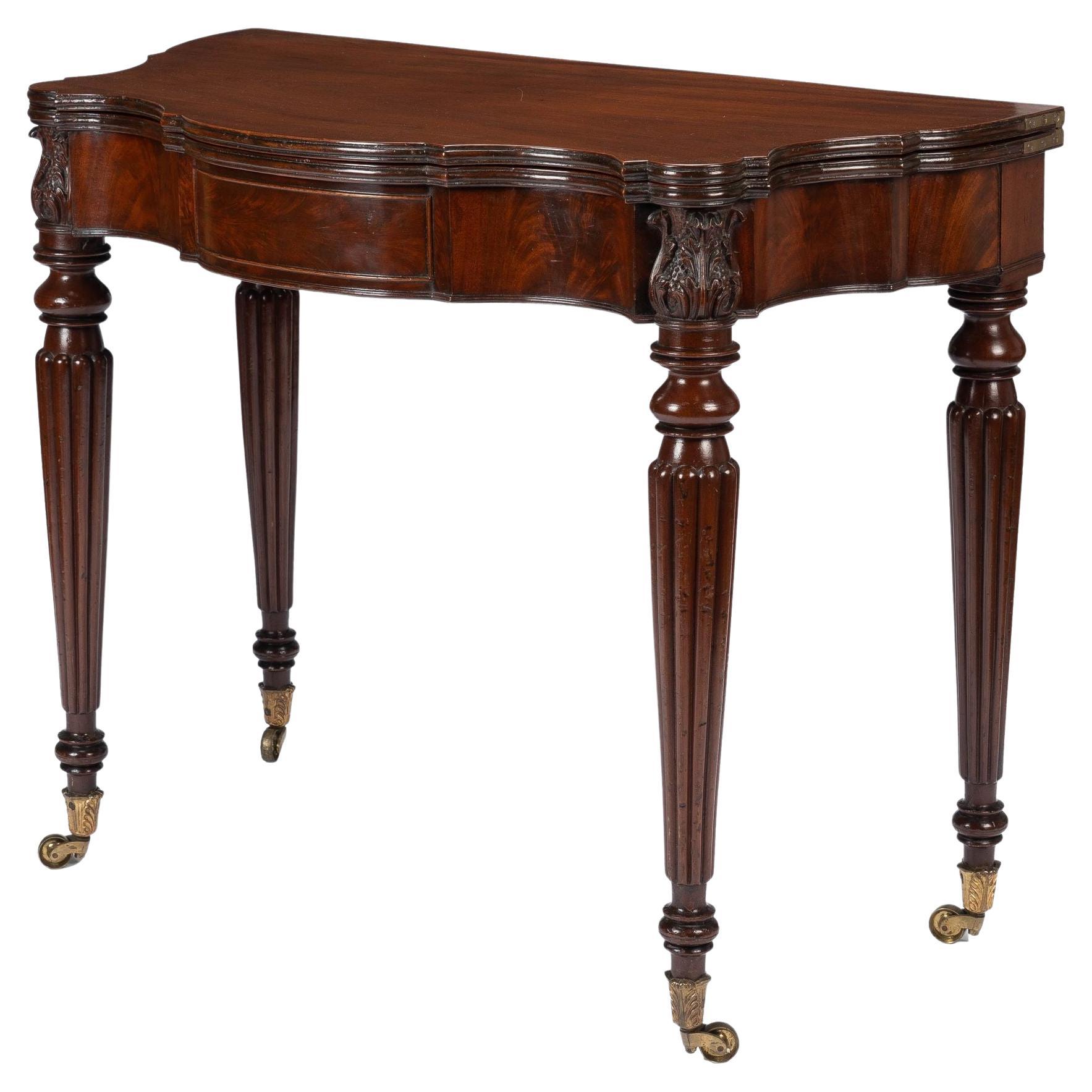 Samuel Field Macintire Attributed Mahogany Flip Top Game Table, c. 1810-15 For Sale