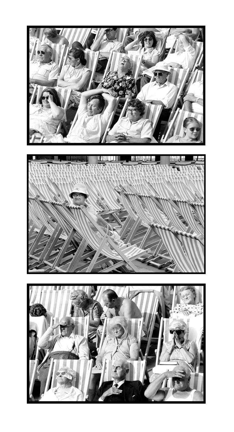 Bandständer, Eastbourne – Schwarz-Weiß-Set aus drei gerahmten Fotografien