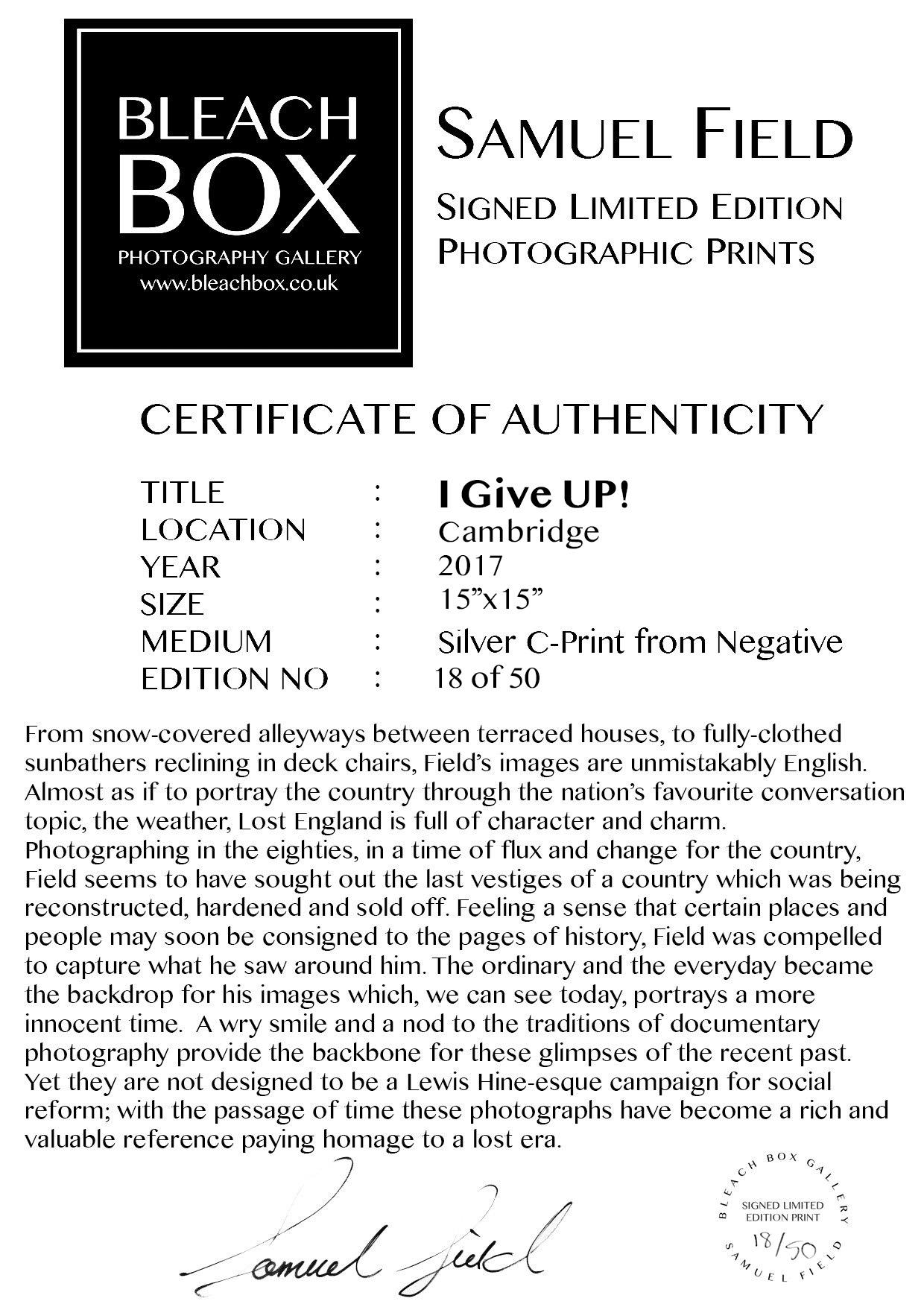 I Give UP! - Personal Computer Series - Black & White Graphic Photography - Print by Samuel Field