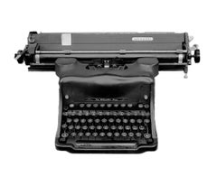 Orthochromatic Positive - Black & White Photography of a Typewriter