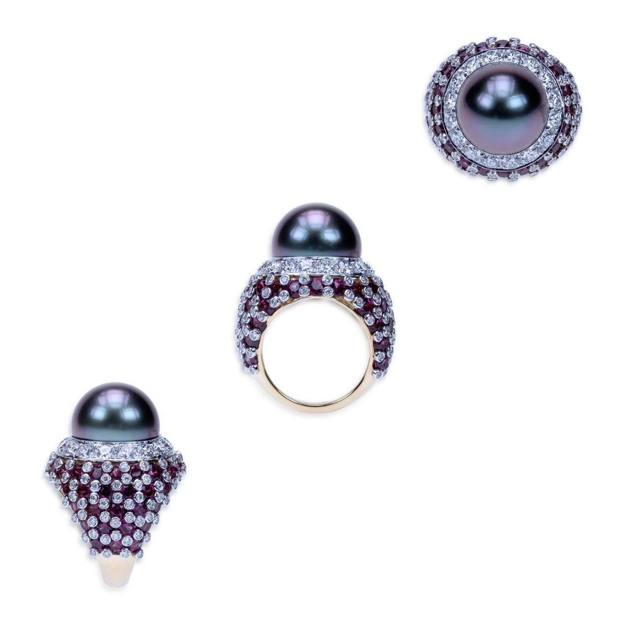 purple tahitian pearls