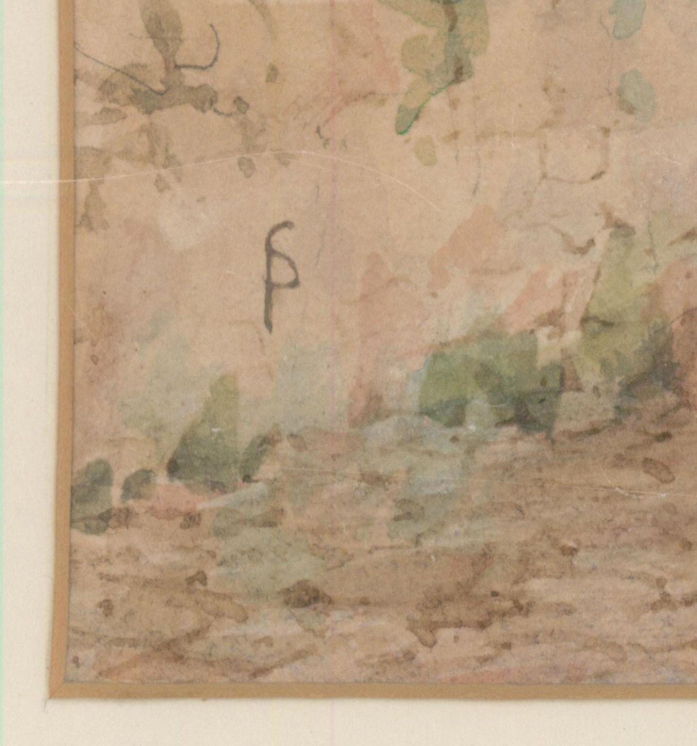 Samuel Gillespie Prout (1822-1911) - Aquarelle encadrée, Journée du Marché à Anvers 6