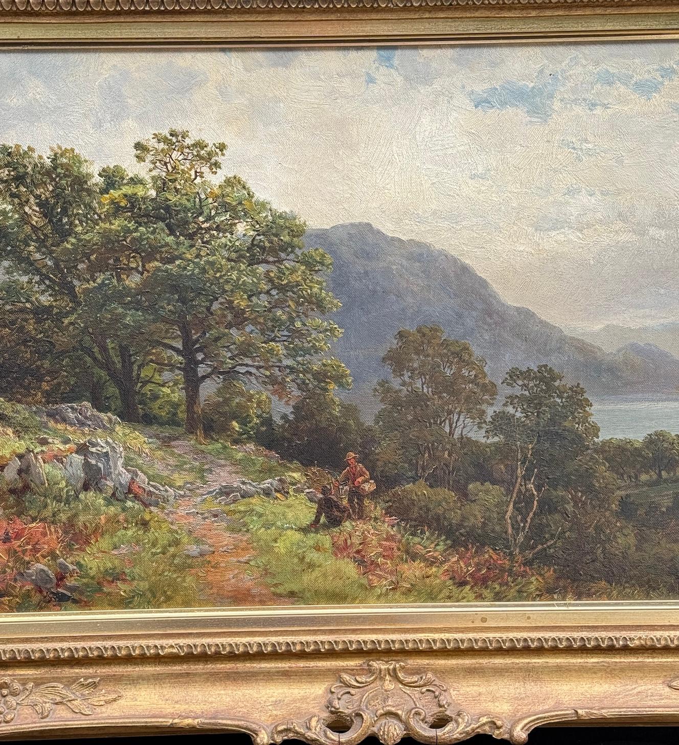 19th century English lake landscape, Ullswater, Gowbarrow Park, Cumberland UK For Sale 2