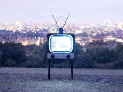 TV 1, 2014 - London City Landscape Photography Sunset Glow Interior Design