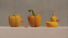 IMPOSTERS #17 (DUCK, YELLOW PEPPERS, & CANDY CORN), still-life, photo-realism