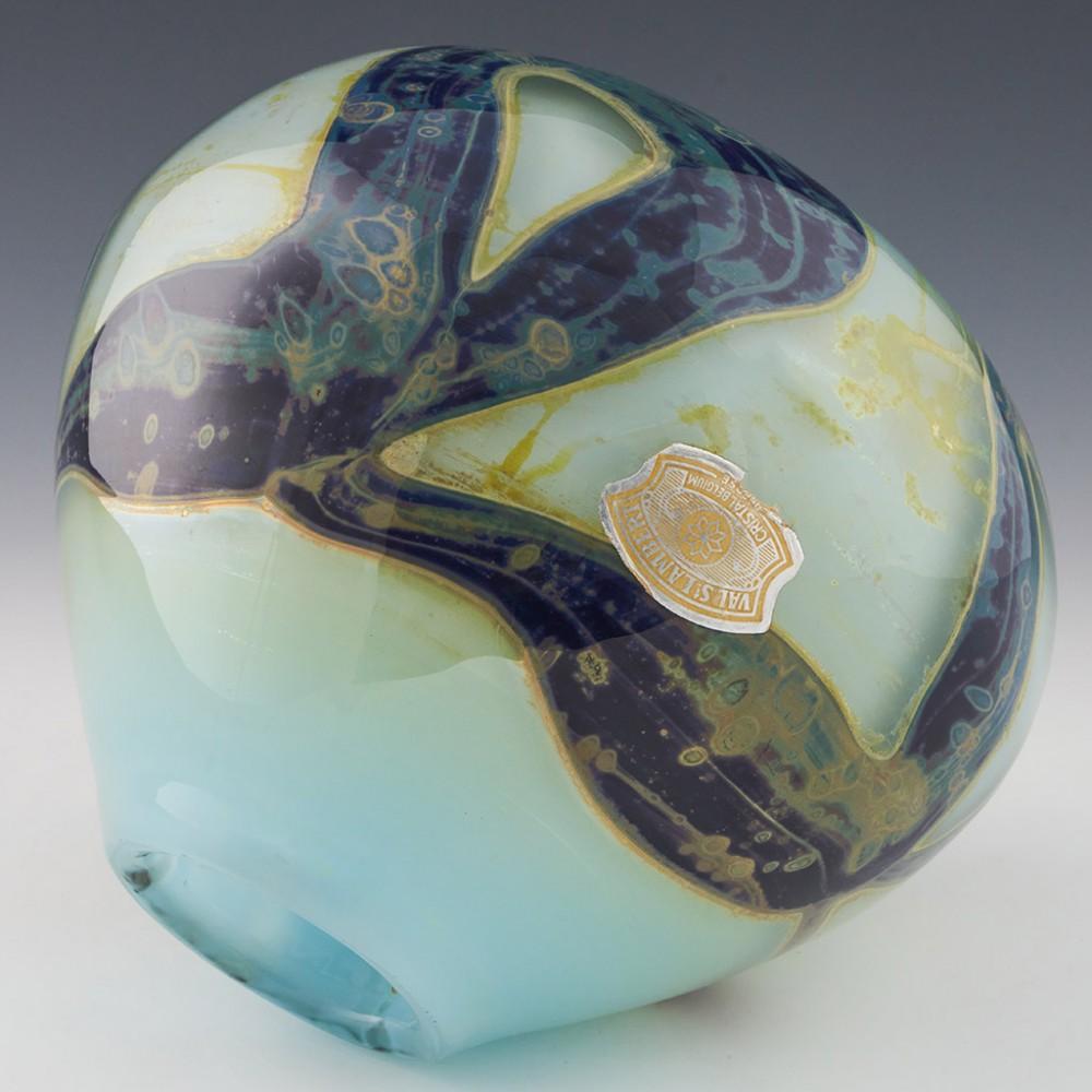 Glass Samuel J Herman And Louis Leloup Vase for Val St Lambert, c1975