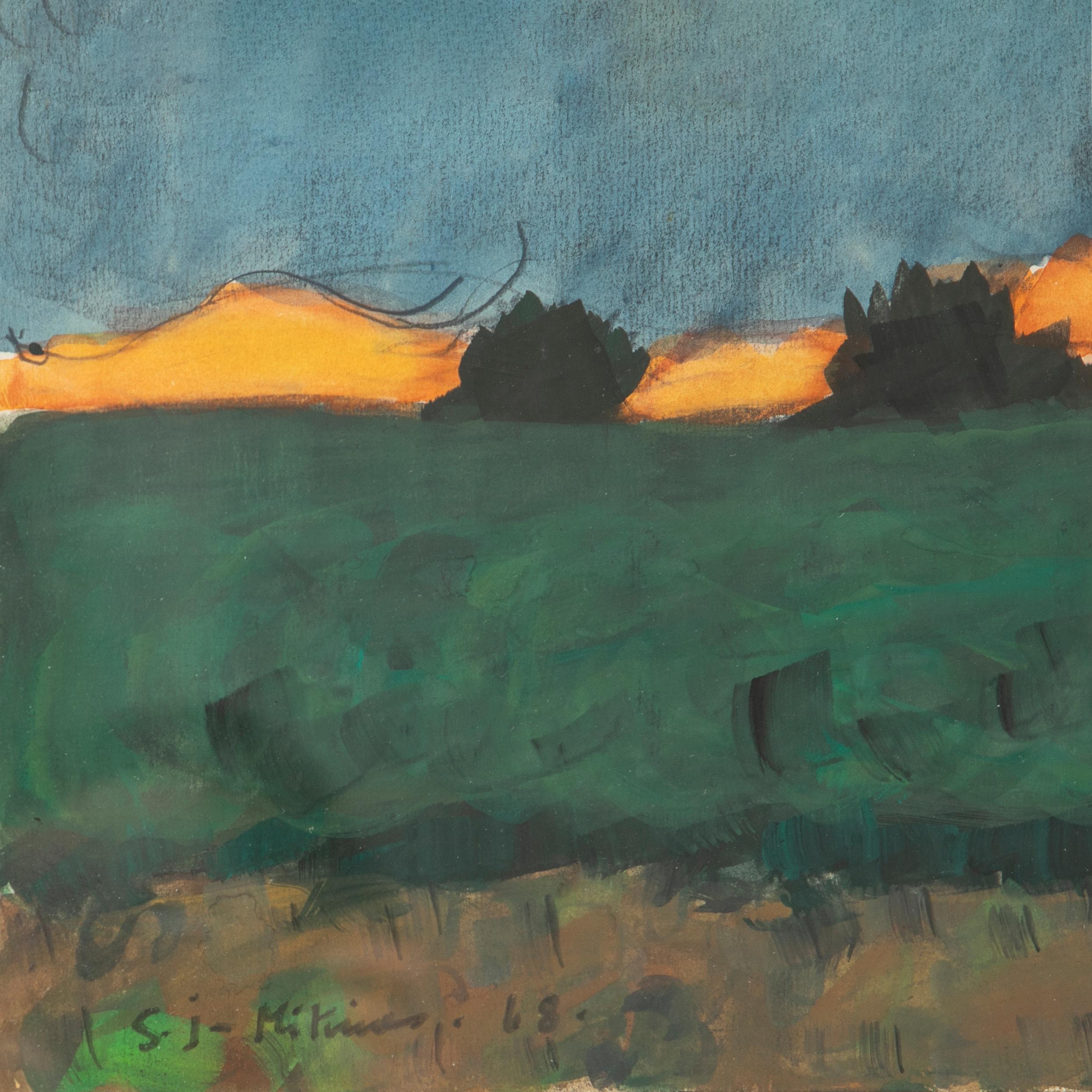 Samuel Joensen-Mikines Watercolor on Paper 