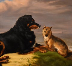 Oil Painting by Samuel John Carter "Best of Friends"