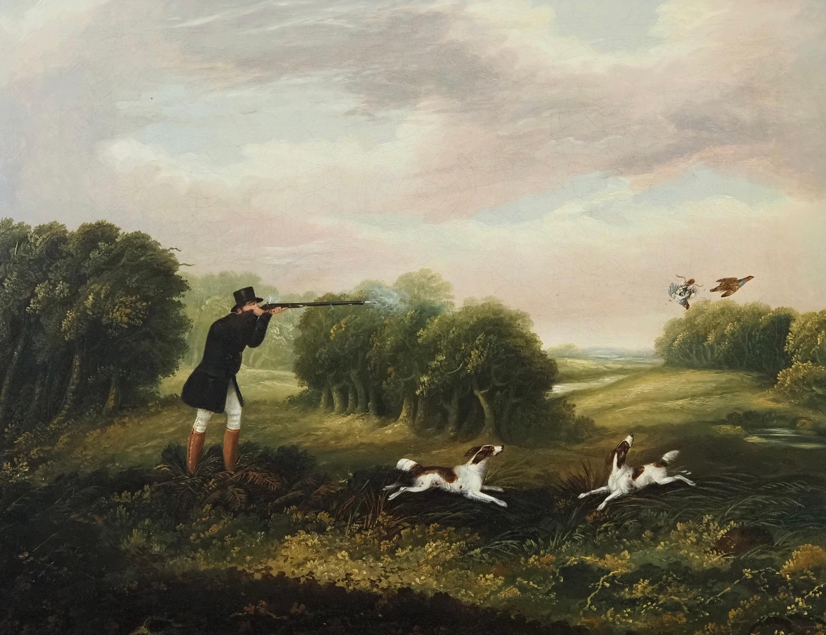 Partridge Shooting - Painting by Samuel John Egbert Jones