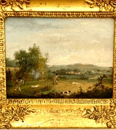 Set of four 19thC English Shooting scenes, hunting duck, Pheasant, Quail and Snipe