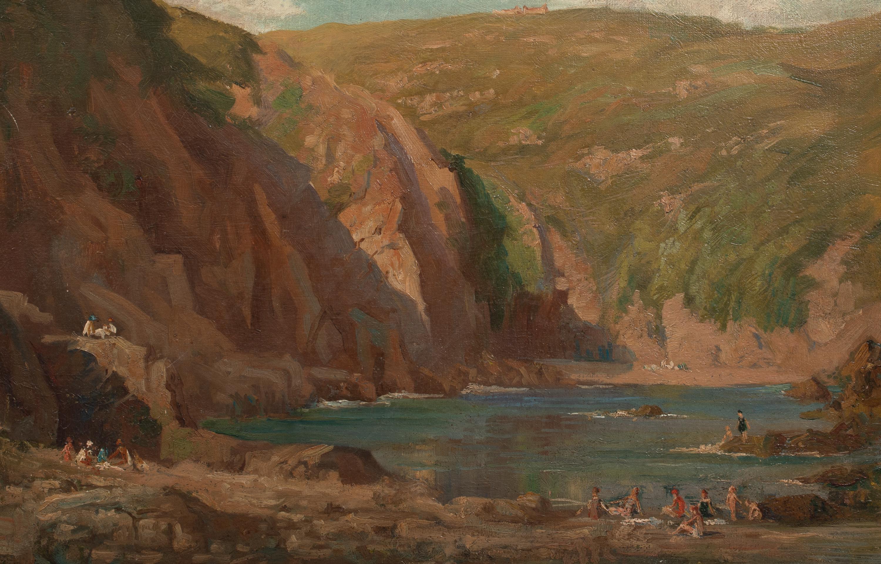 Bathers At Lulworth Cove, Dorset, 19th Century   For Sale 2