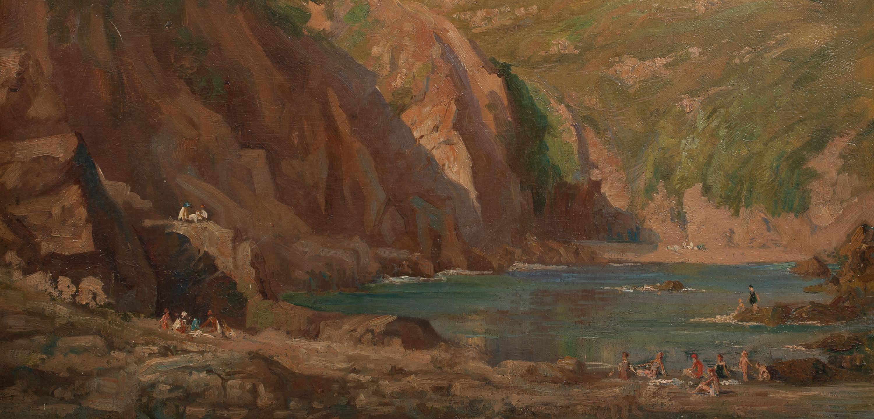 Bathers At Lulworth Cove, Dorset, 19th Century   For Sale 3