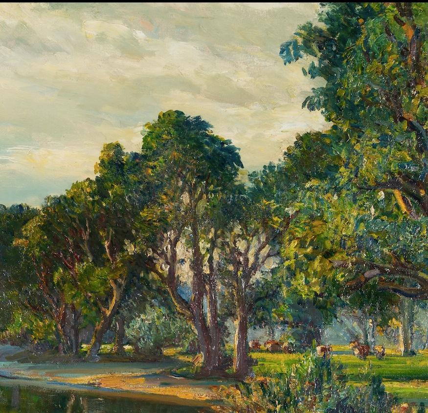The Isla at Meikleour, Perthshire (A Promise of Rain), 1950 - Lamorna Birch For Sale 1