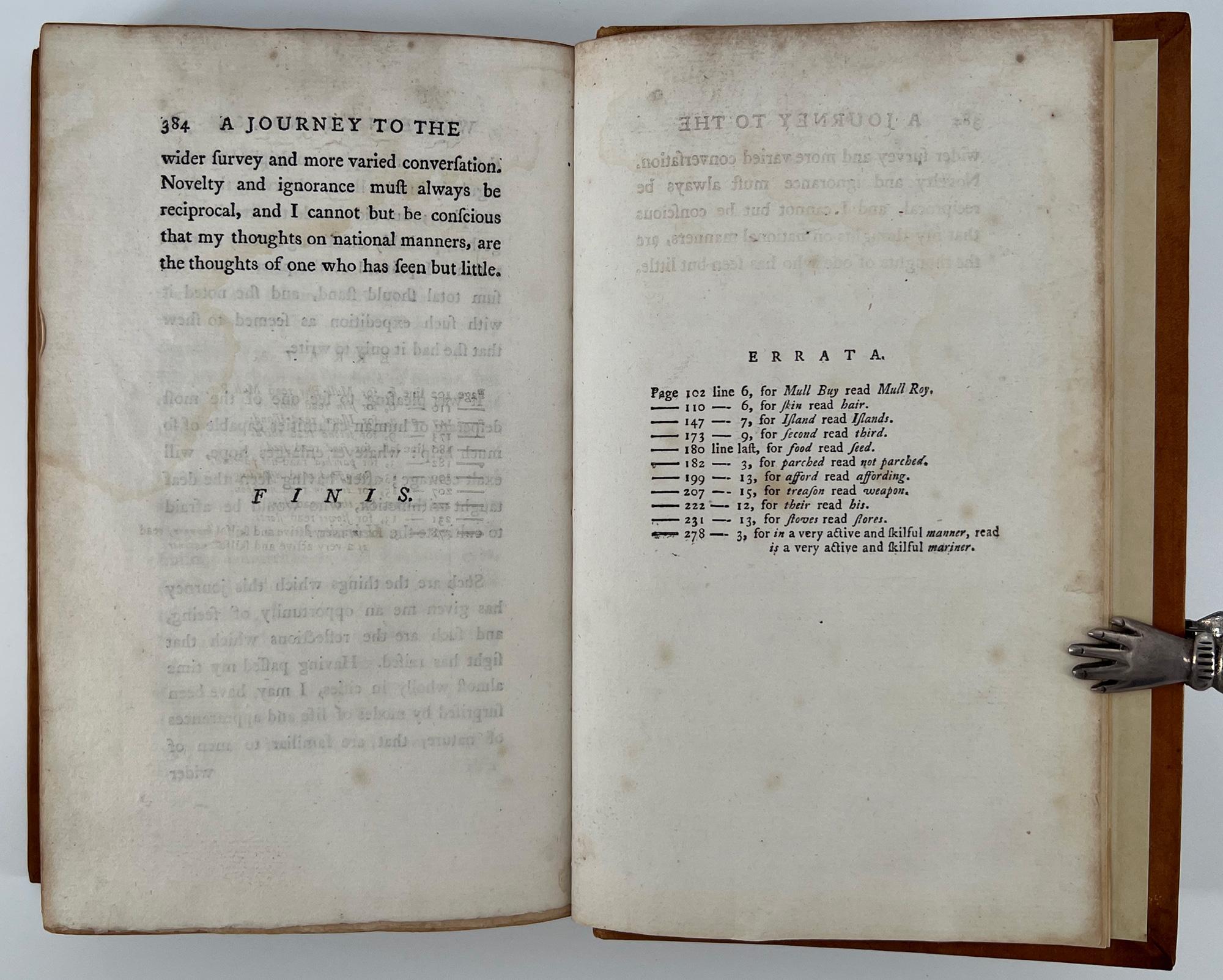 18th Century Samuel Johnson — A Journey to the Western Islands of Scotland For Sale