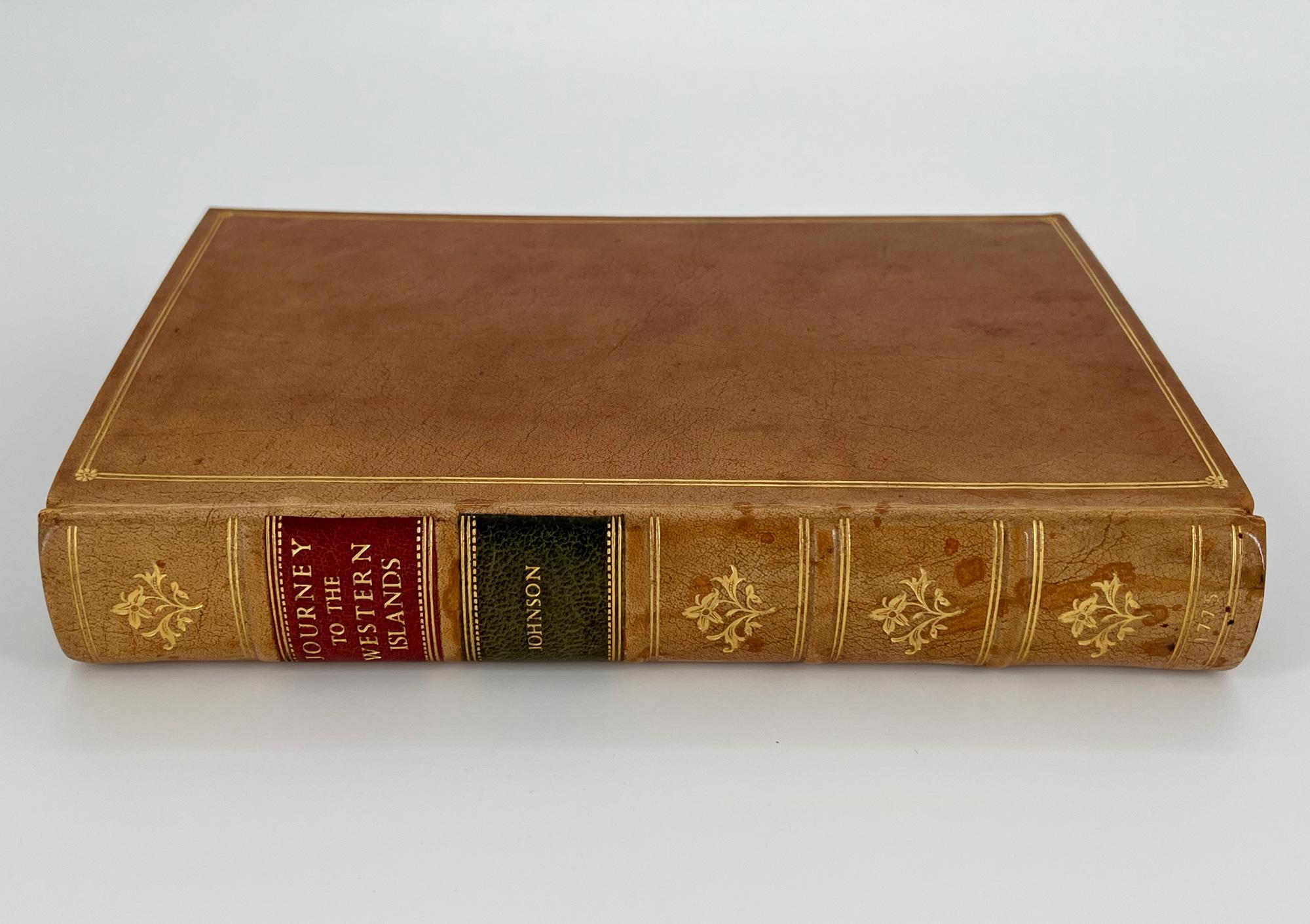 Leather Samuel Johnson — A Journey to the Western Islands of Scotland For Sale