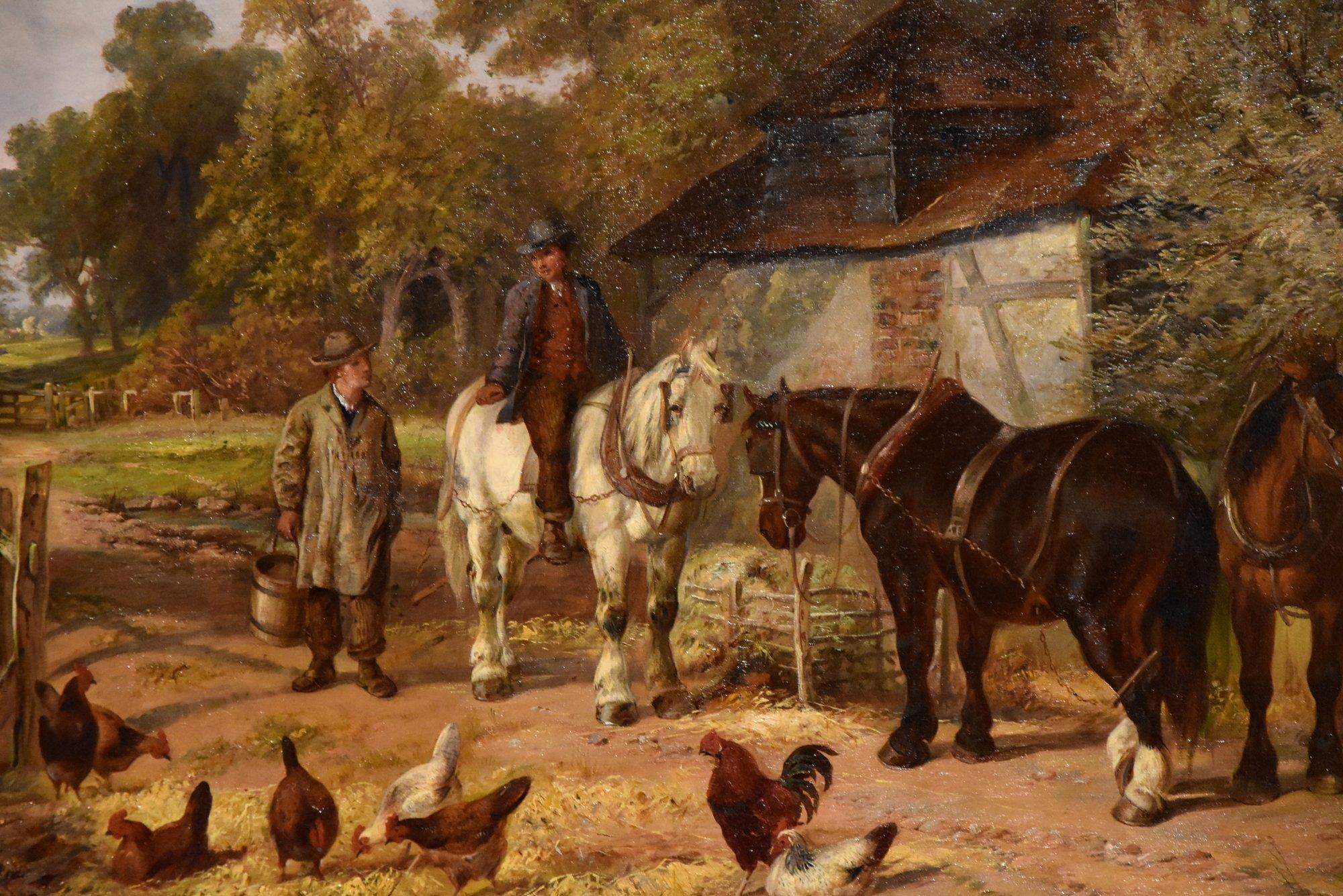 Ölgemälde von Samuel Joseph Clark „Ein Bauernhof-Idyll“ im Angebot 3