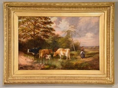 Oil Painting by Samuel Joseph Clark “The Cow Maid”