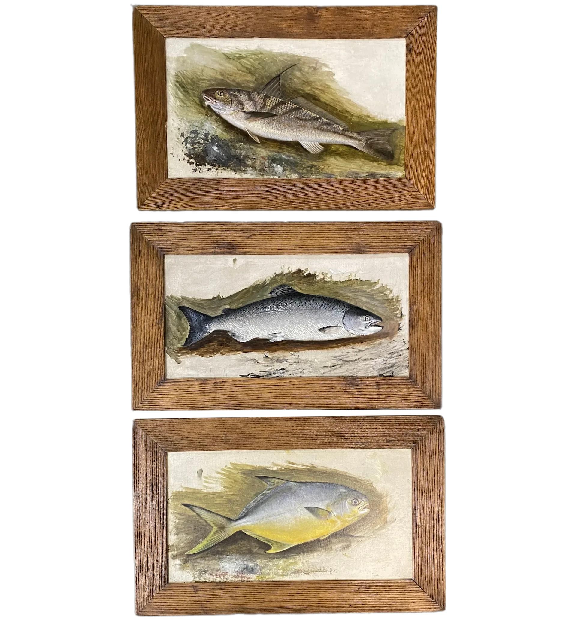 Kingfish, Salmon, 
Pompano - Art by Samuel Kilbourne