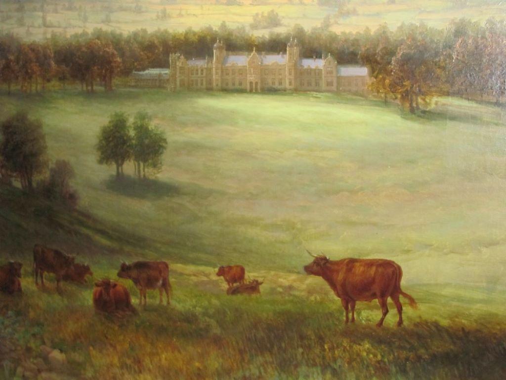 19th Century, Victorian, landscape , cows , Country House Samuel Lawson Booth For Sale 1