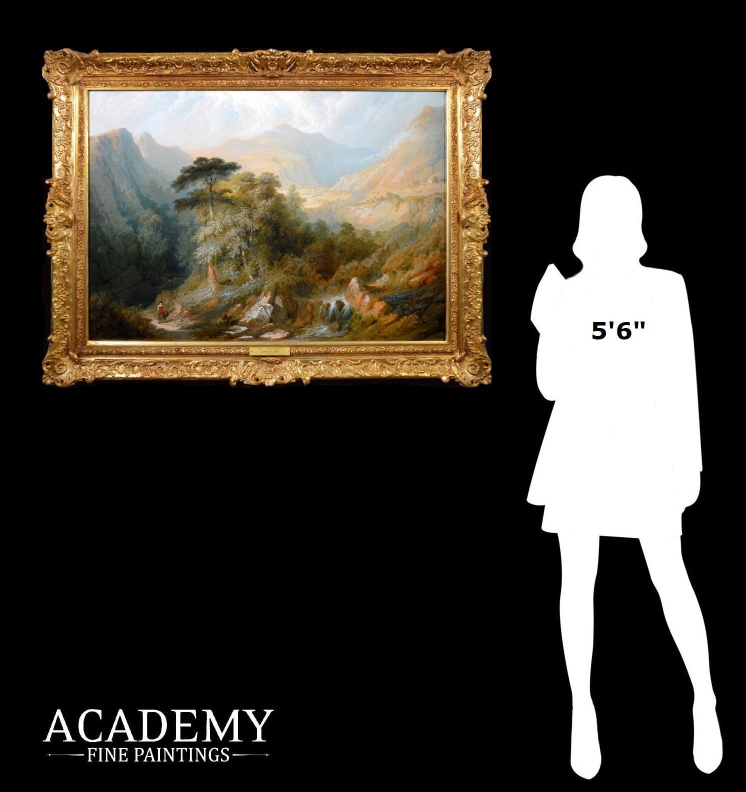 Vale of the Conwy - Großes Ölgemälde aus dem 19. Jahrhundert - Landschaft in Nordwales – Painting von Samuel Lines