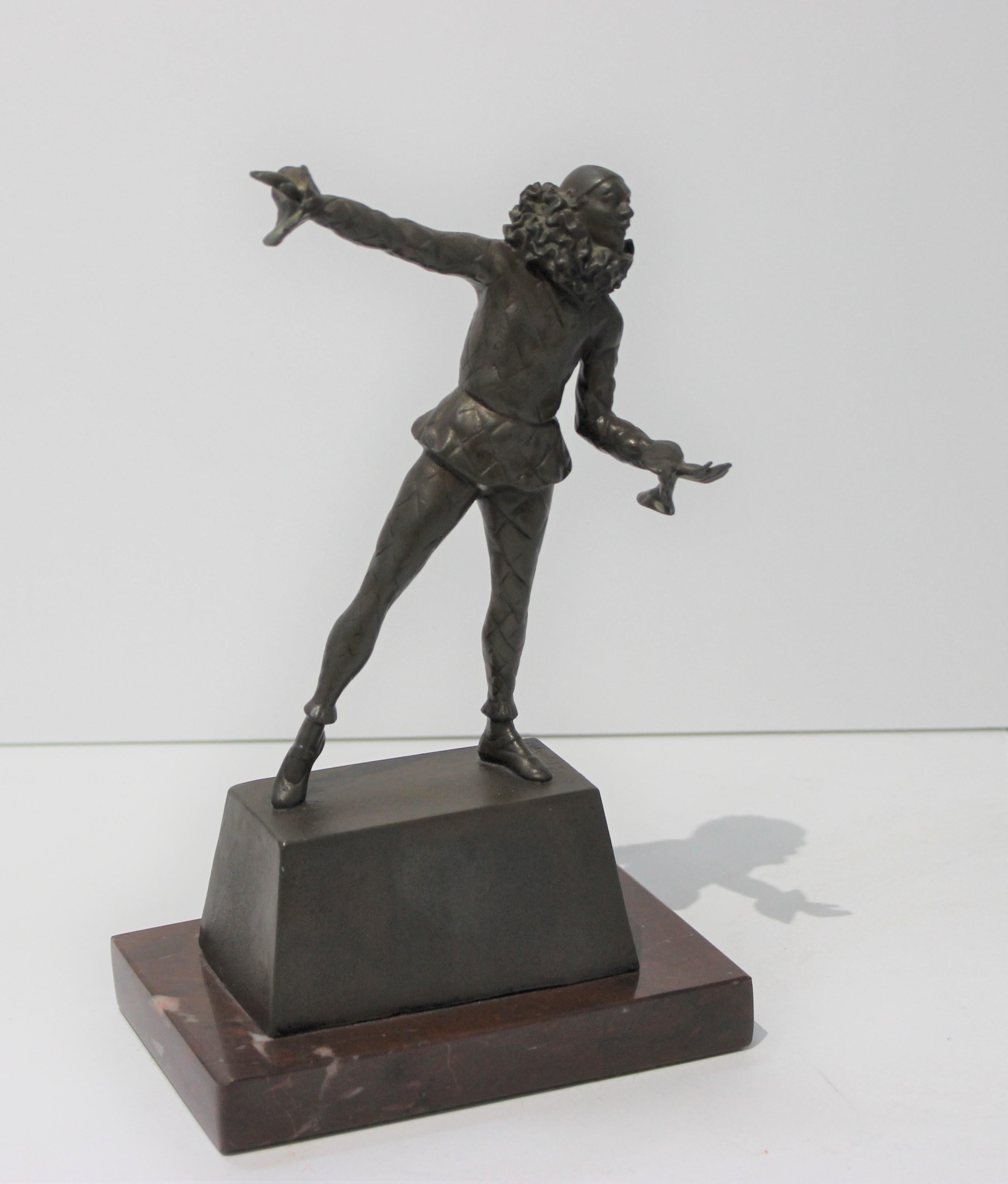 Samuel Lipchytz Sculpture Bronze Harlequin For Sale 5
