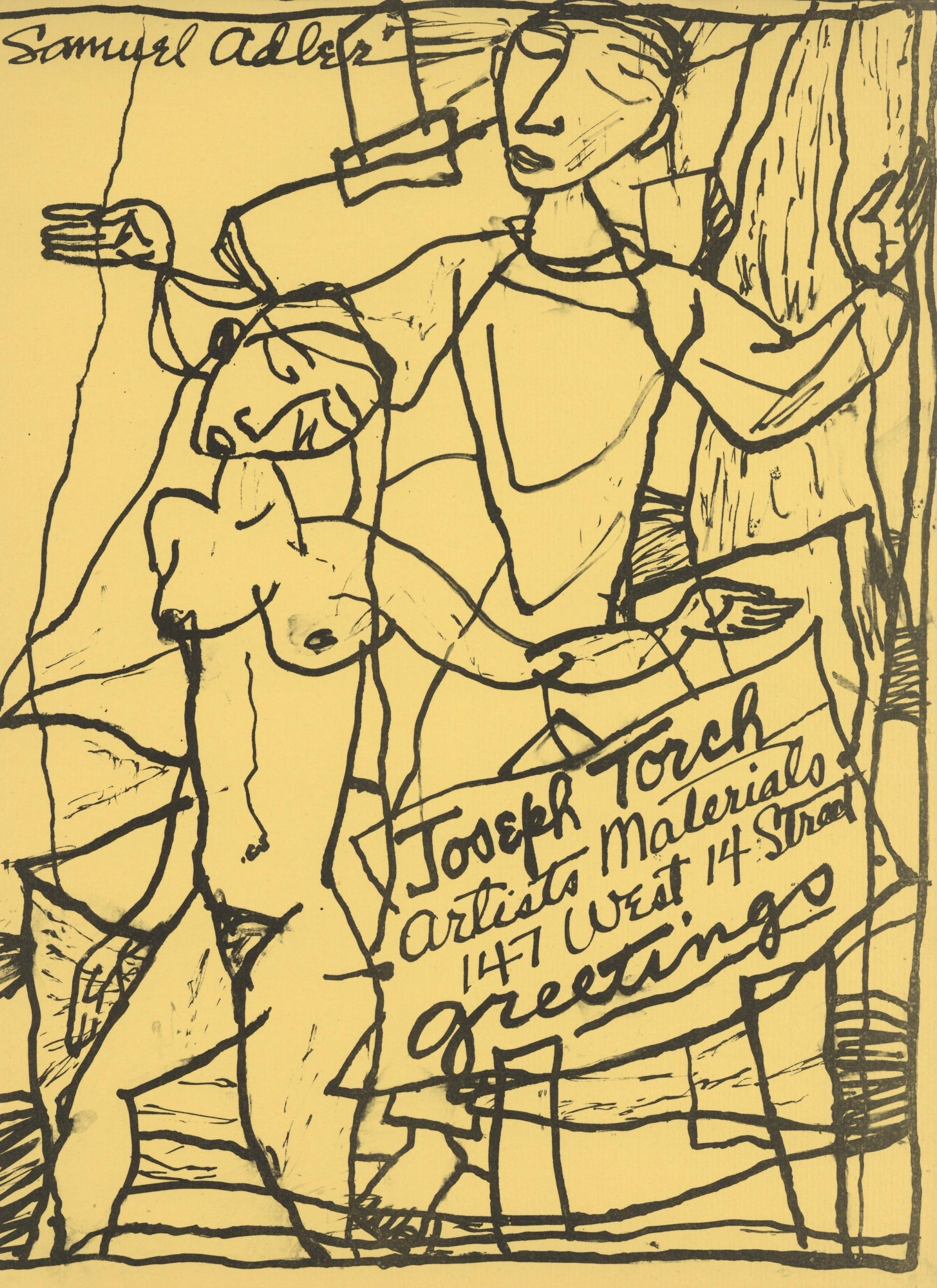 litografía original - Print de Samuel M. Adler