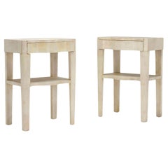Tables de nuit en bois laqué Vellum, PAIRE, Samuel Marx