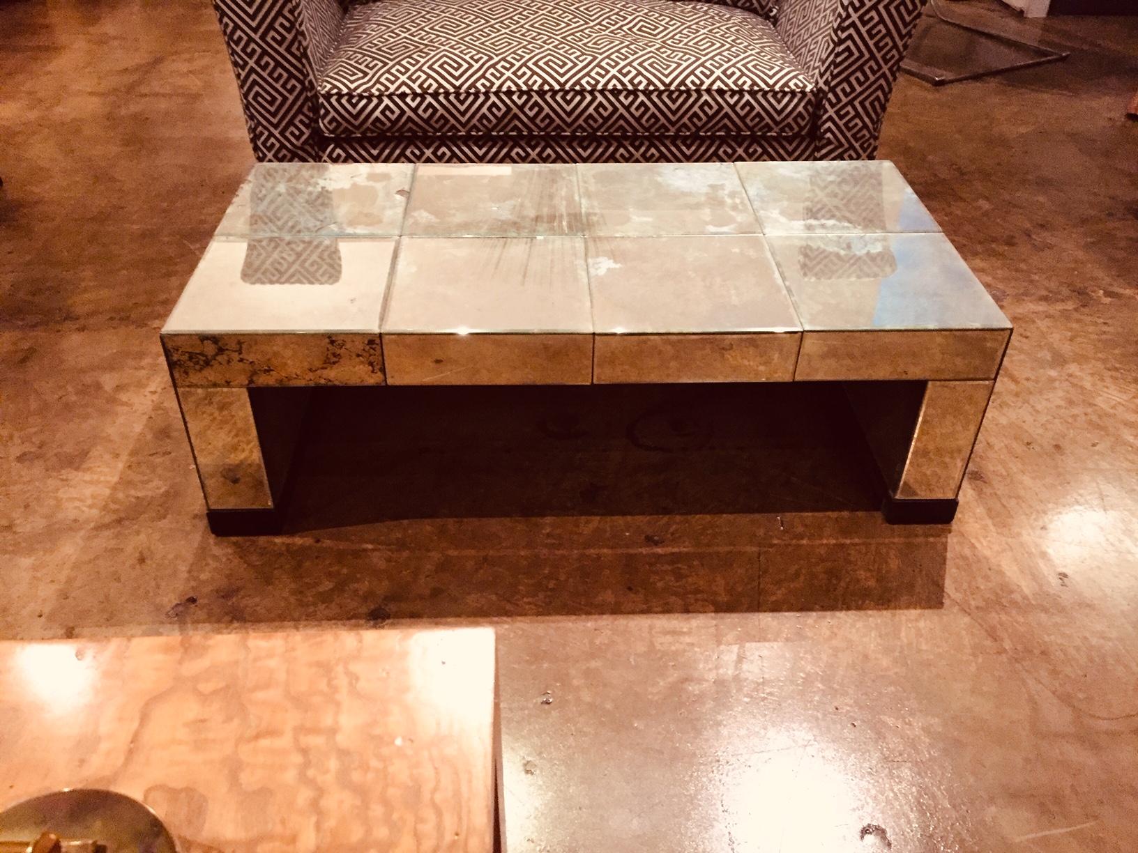 Samuel Marx Verre Eglomise Cocktail Table In Fair Condition For Sale In Los Angeles, CA