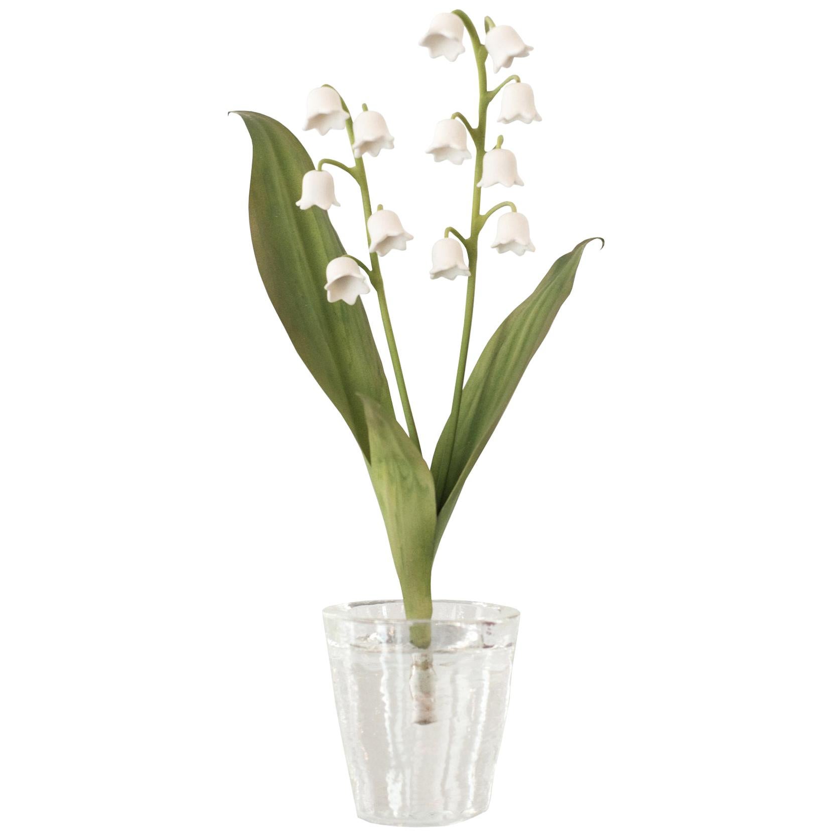 Samuel Mazy White Porcelain Lily of the Valley Sculpture