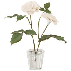 Samuel Mazy White Porcelain Rosebush Sculpture