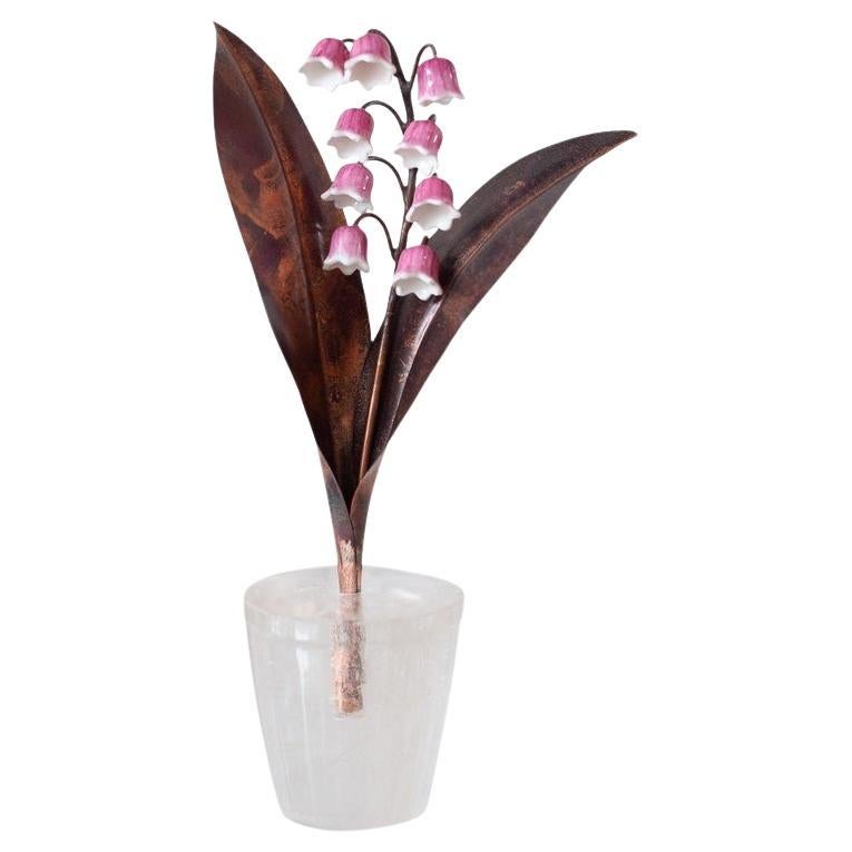 Samuel Mazy x Maison Nurita Pink Glazed Porcelain Lily of the Valley Sculpture
