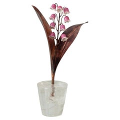 Samuel Mazy x Maison Nurita Pink Glazed Porcelain Lily of the Valley Sculpture