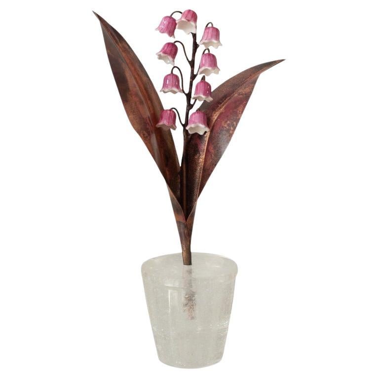 Samuel Mazy x Maison Nurita Pink Glazed Porcelain Lily of the Valley Sculpture
